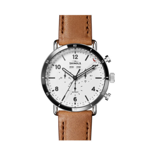 Shinola The Canfield Sport Leather Strap Watch